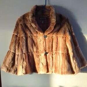 INC International Concepts, Faux fur teddy jacket, L